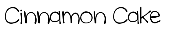 Cinnamon Cake font preview